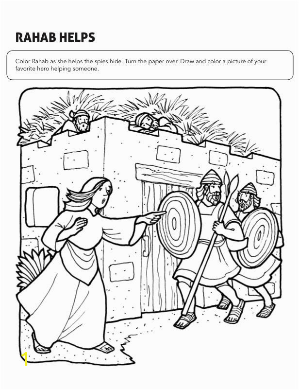 rahab and the spies coloring page