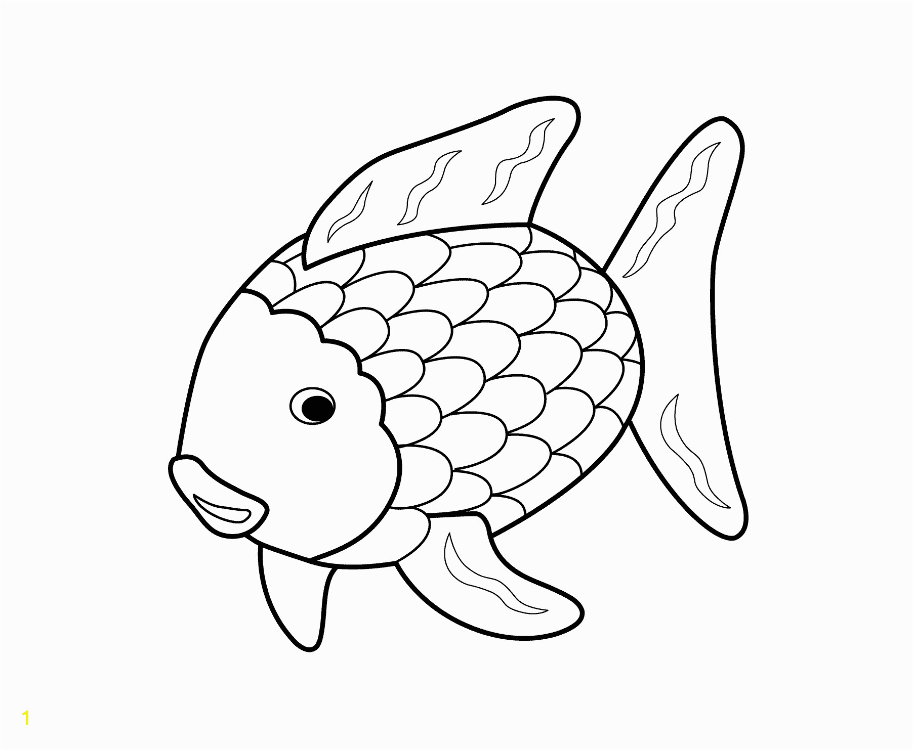 Rainbow Fish Coloring Pages for Kids Rainbow Fish Printable Coloring Page Coloring Home