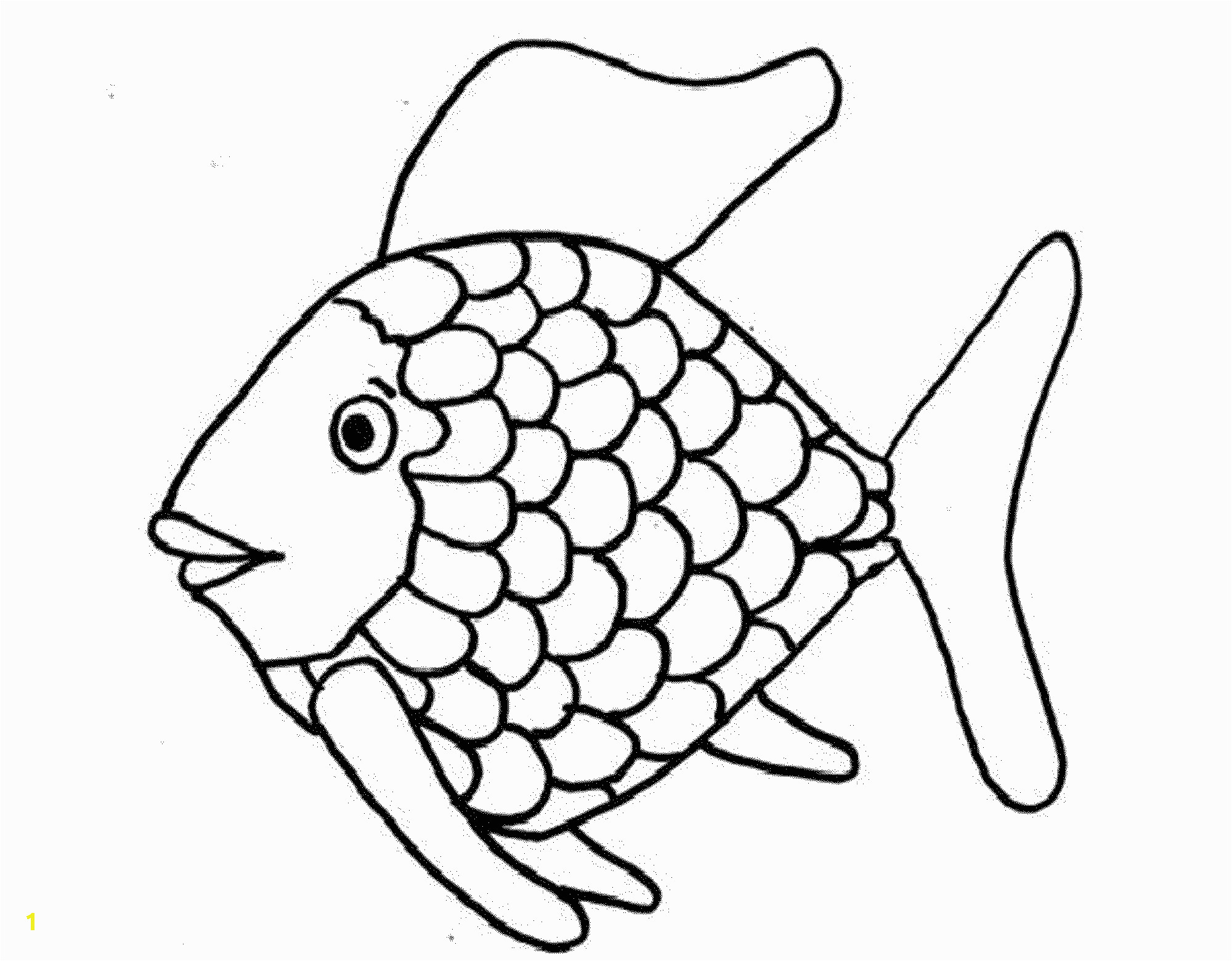 rainbow fish printable coloring page