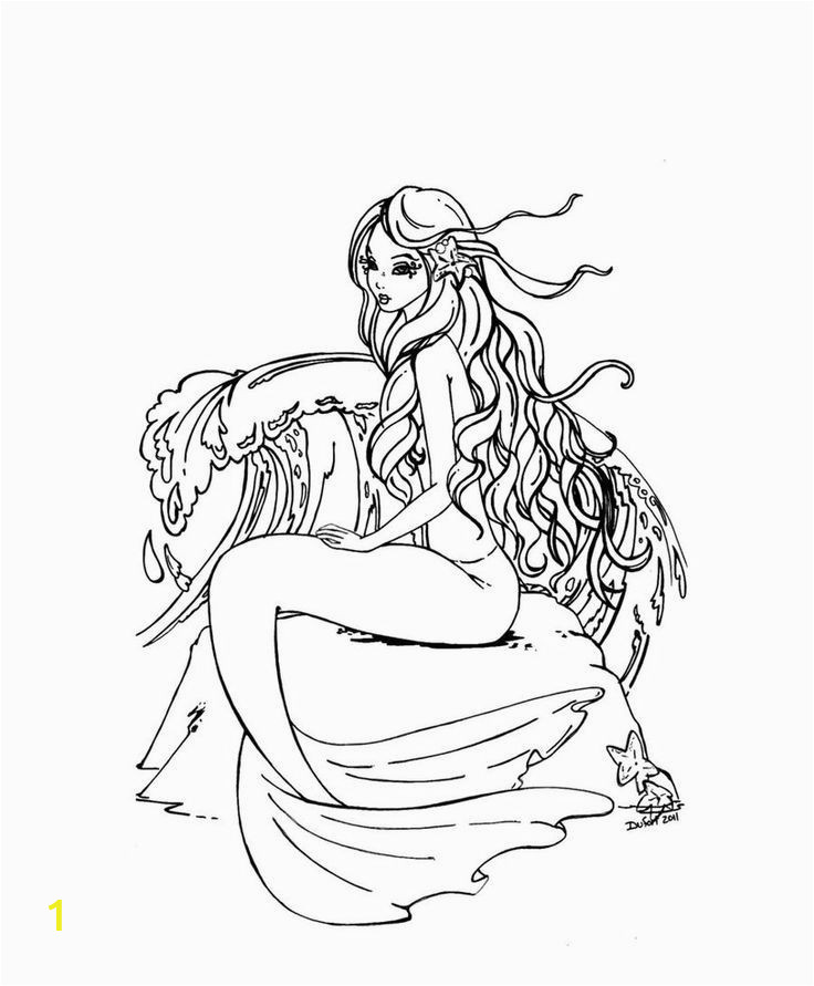 Realistic Mermaid Coloring Pages for Adults Cute Free Mermaid Coloring Pages Coloring Home