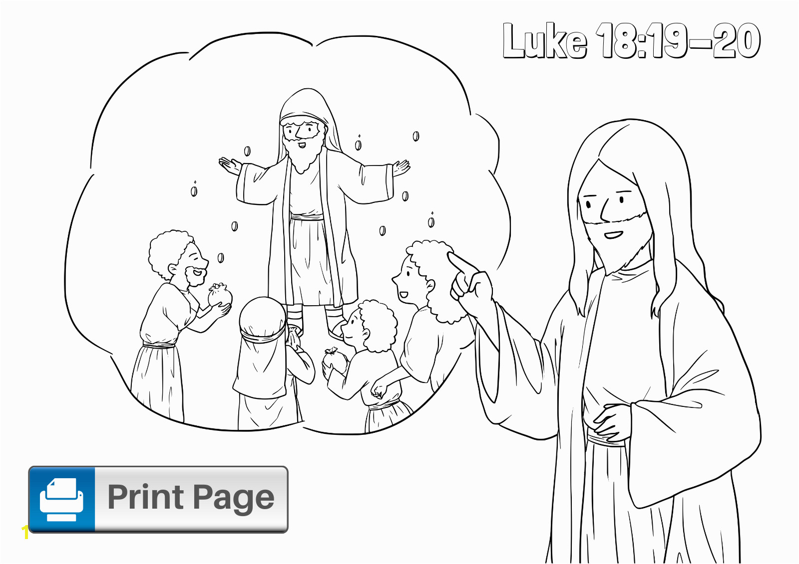 Rich Young Ruler Bible Coloring Pages Jesus and the Rich Young Ruler Coloring Pages for Kids