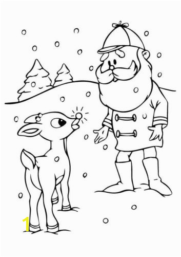 rudolph the red nosed reindeer coloring pages