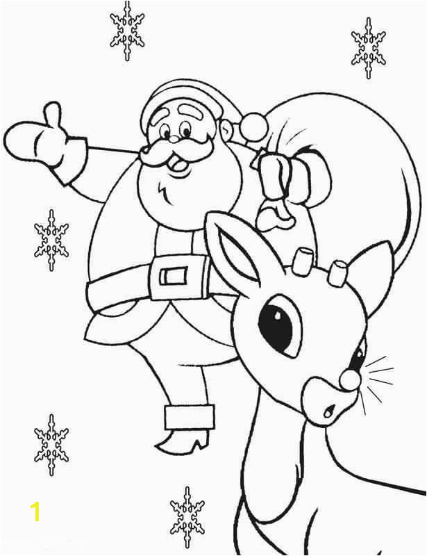 Rudolph the Red Nosed Reindeer and Santa Coloring Pages 25 Free Rudolph the Red Nosed Reindeer Coloring Pages