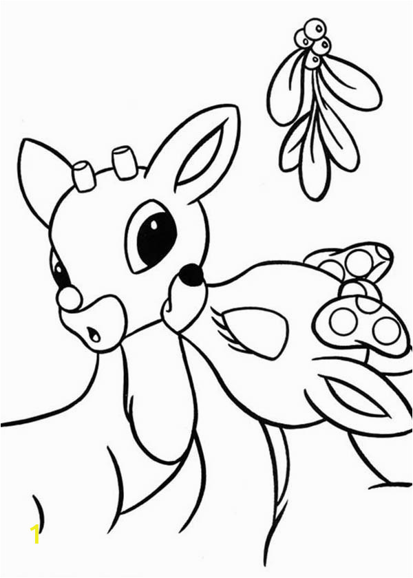 clarice kiss rudolph the red nosed reindeer coloring page