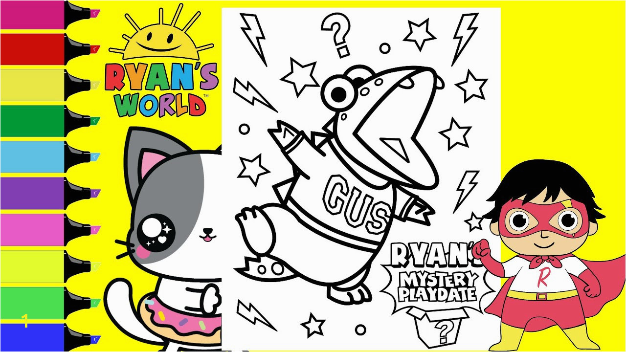 Ryan S Mystery Playdate Coloring Pages Coloring Ryan S Mystery Playdate Gus Ryan S World Coloring