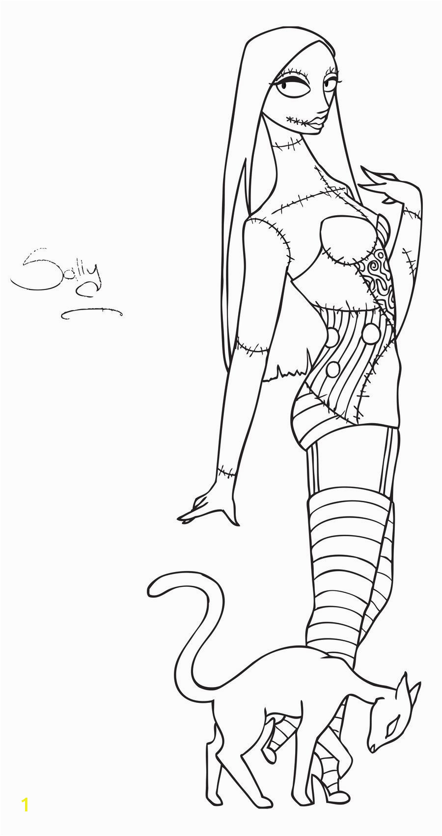 Sally Nightmare before Christmas Coloring Pages Nightmare before Christmas Sally Coloring Page