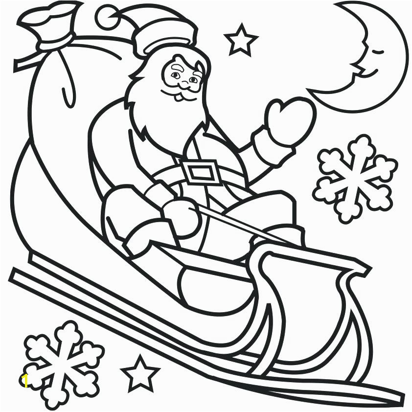 coloring pages of santa and his sleigh