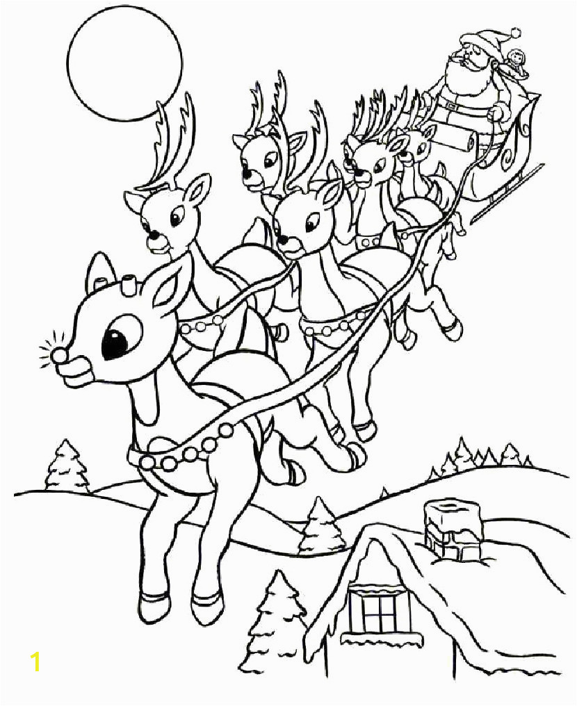 santa sleigh coloring pages printable