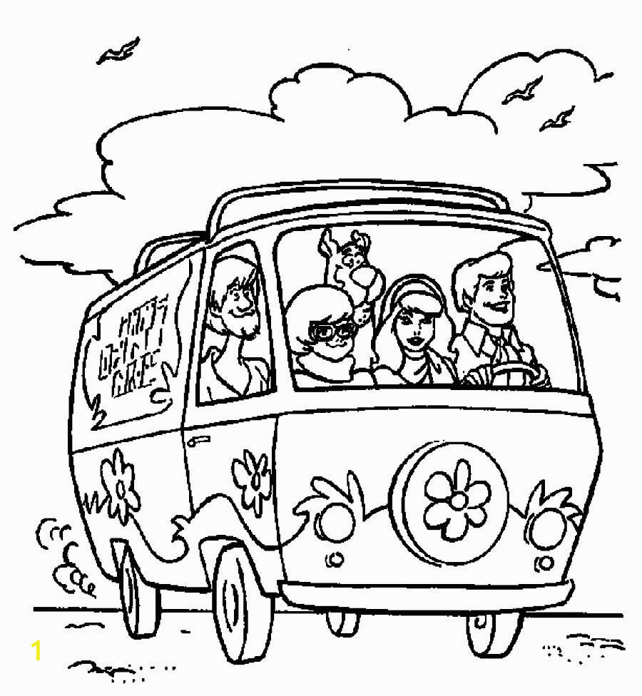 mystery machine coloring page