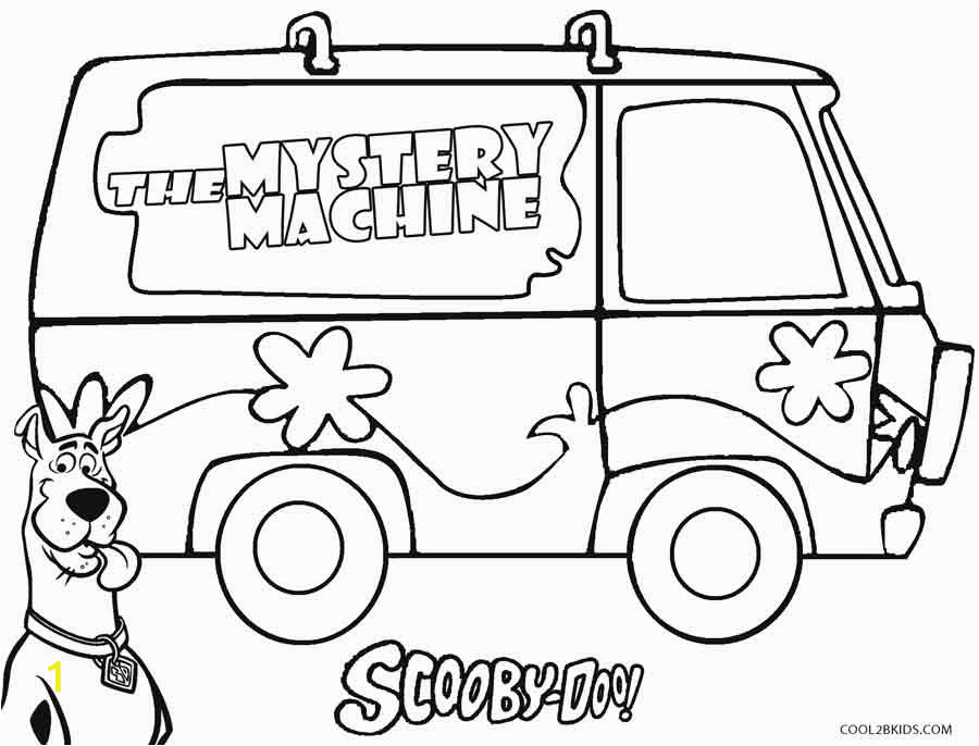 Scooby Doo Coloring Pages Mystery Machine Printable Scooby Doo Coloring Pages for Kids
