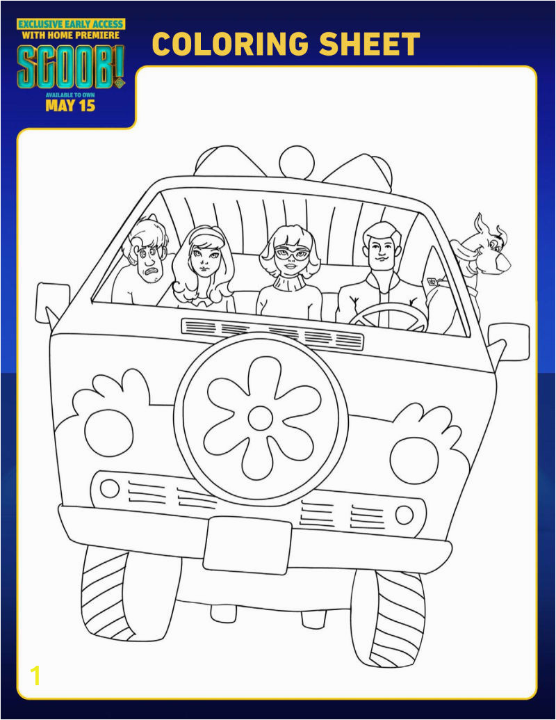 mystery machine coloring page