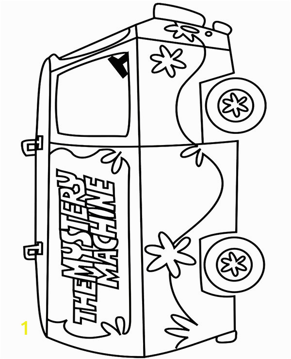 the mystery machine coloring page