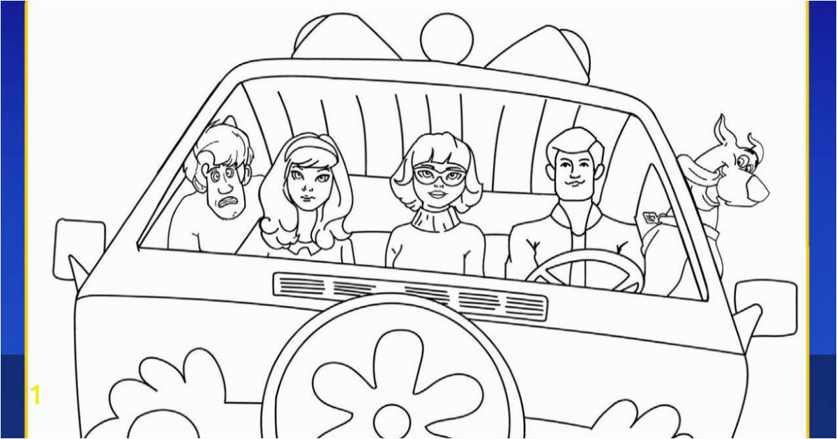 mystery machine coloring page