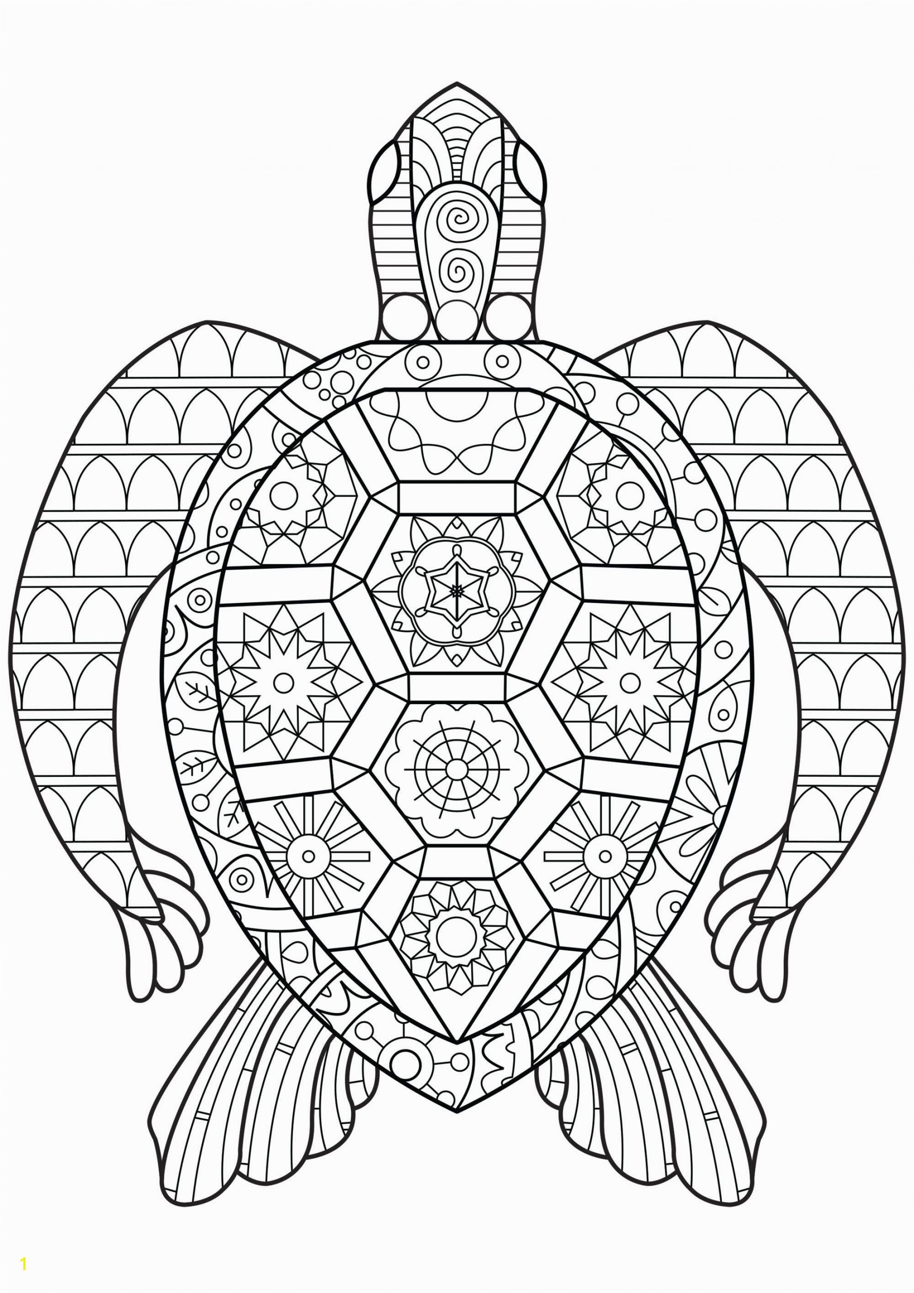simple geometric turtle coloring pages