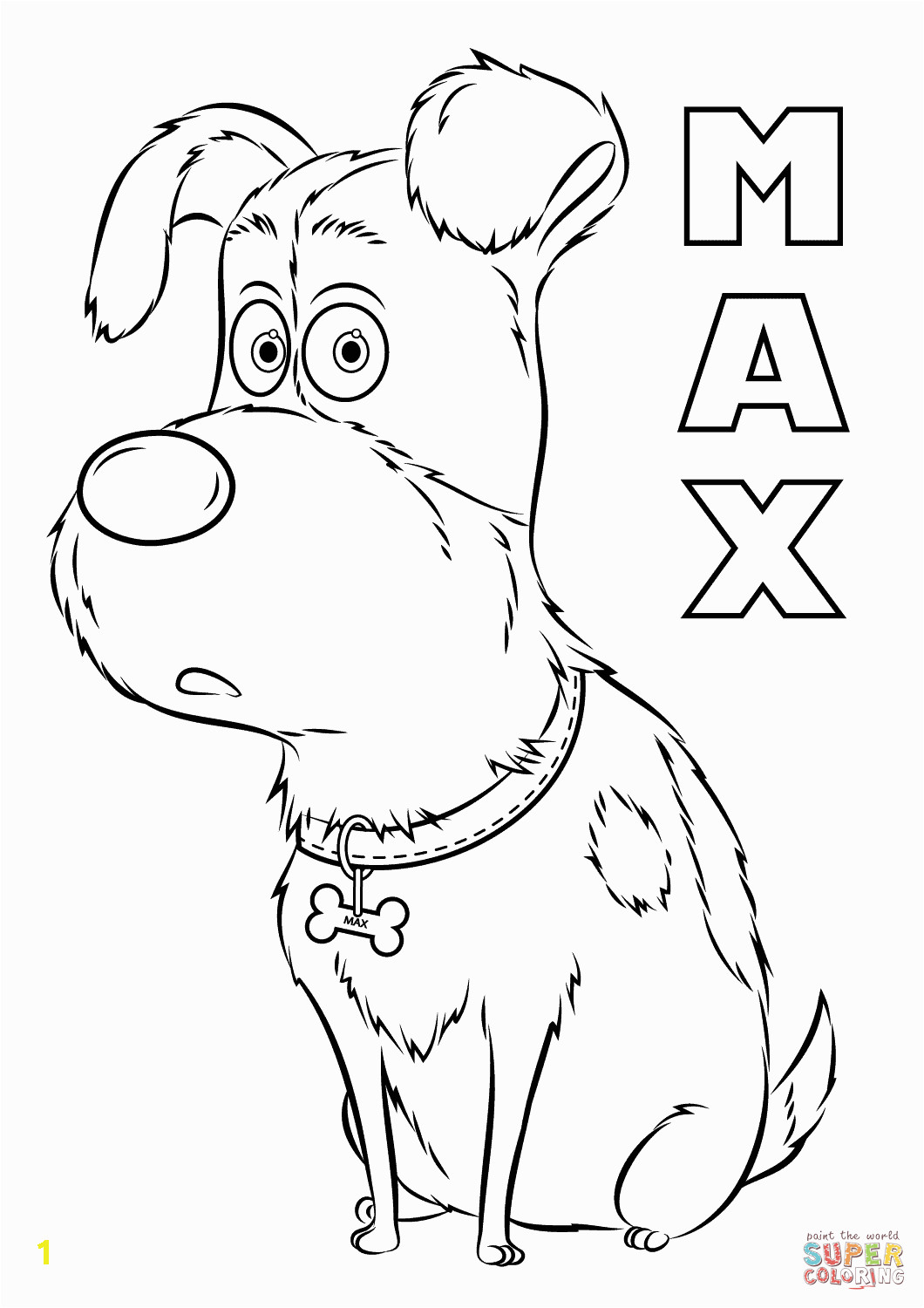 Secret Life Of Pets Printable Coloring Pages Max From the Secret Life Of Pets Coloring Page