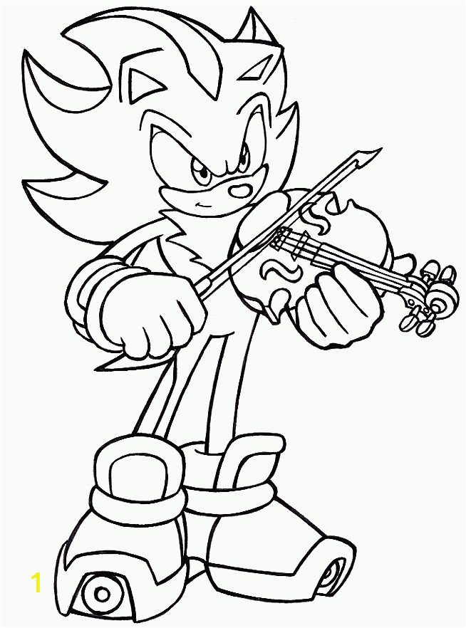 shadow the hedgehog coloring pages
