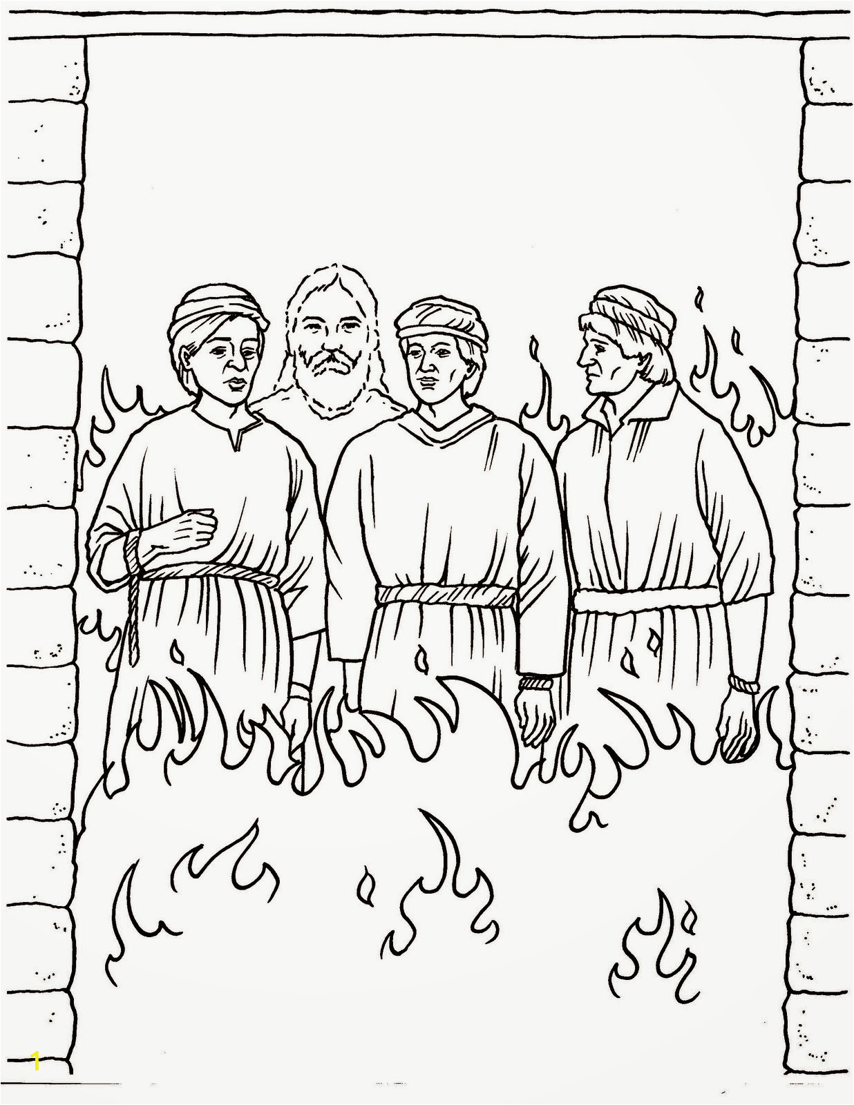 shadrach meshach and abednego coloring page