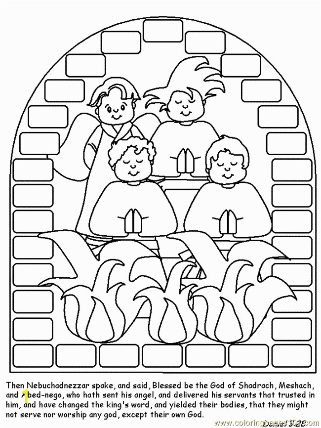 shadrach meshach and abednego coloring page