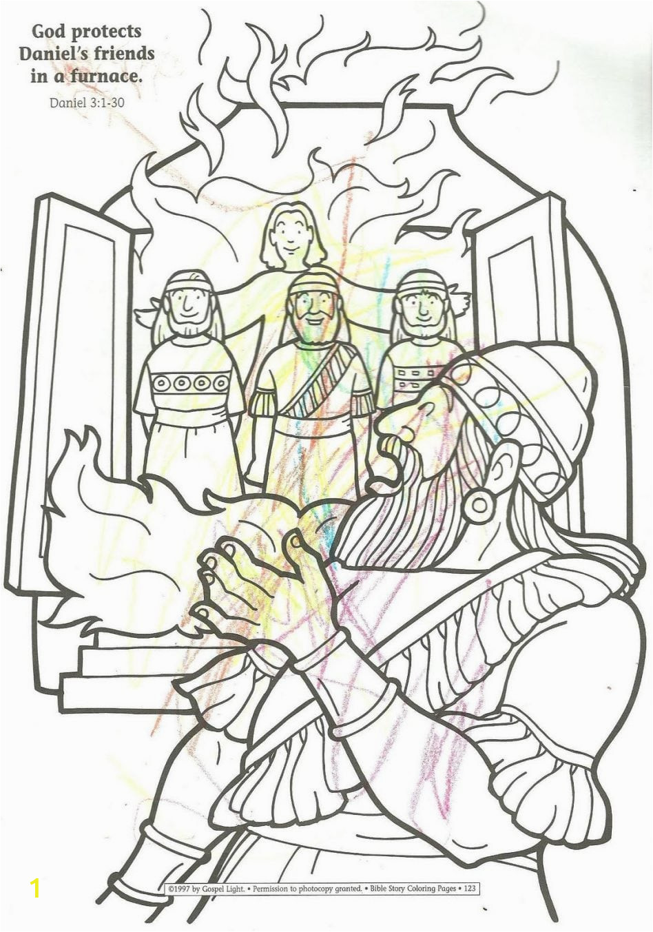 shadrach meshach and abednego coloring page