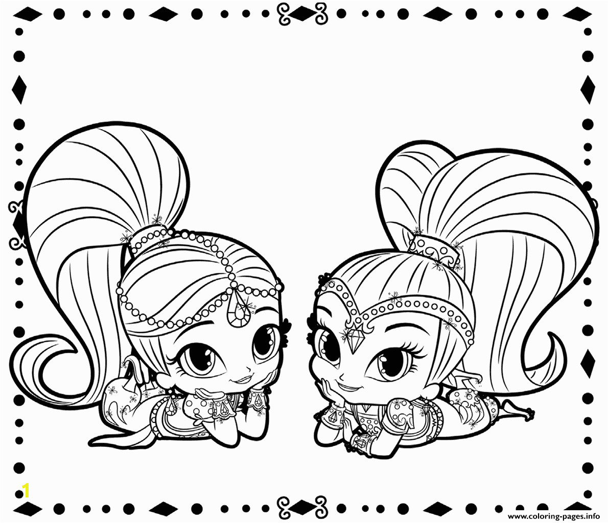 shimmer and shine printable coloring pages book