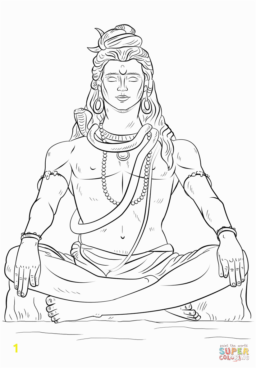 Shiva Cartoon Coloring Pages to Print Lord Shiva Coloring Page