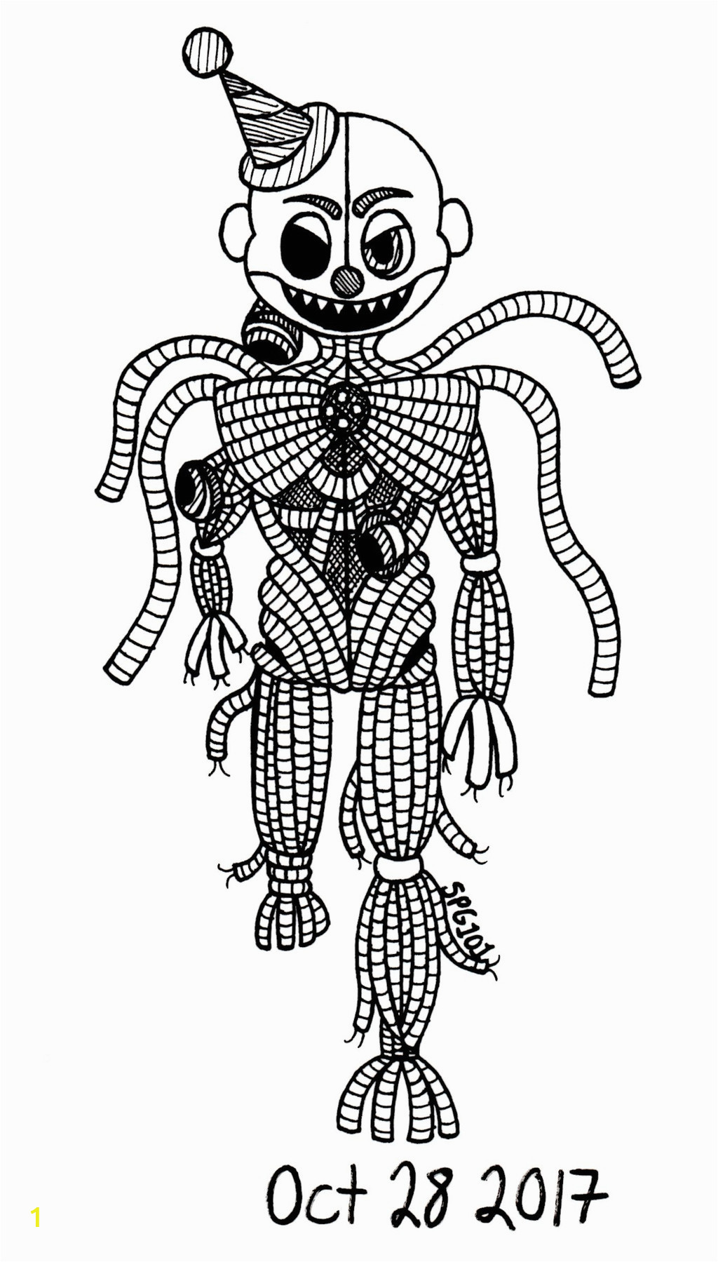 inspired for fnaf ennard coloring