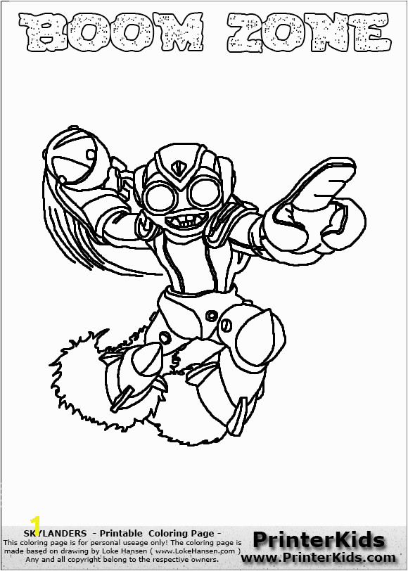 skylanders swap force coloring pages blast zone