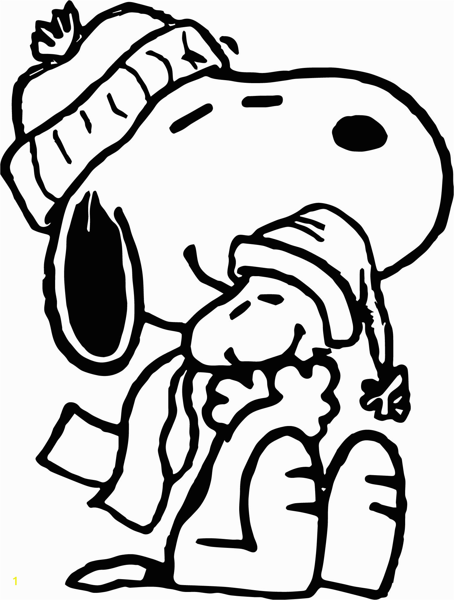 Snoopy and Woodstock Christmas Coloring Pages Snoopy Christmas Drawing