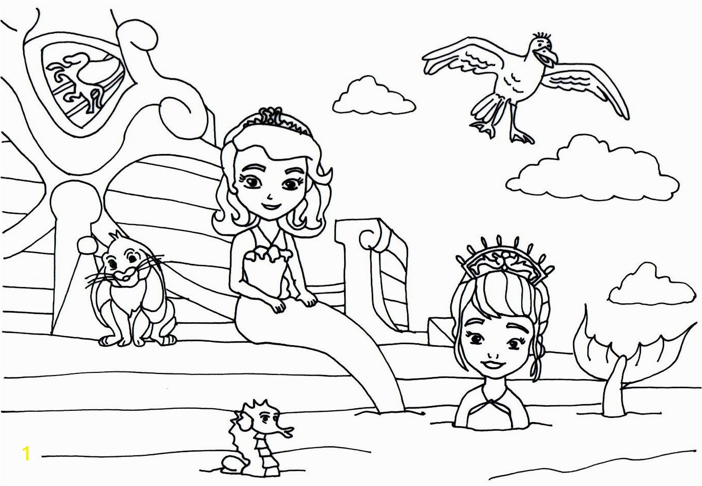 sofia the first coloring pages