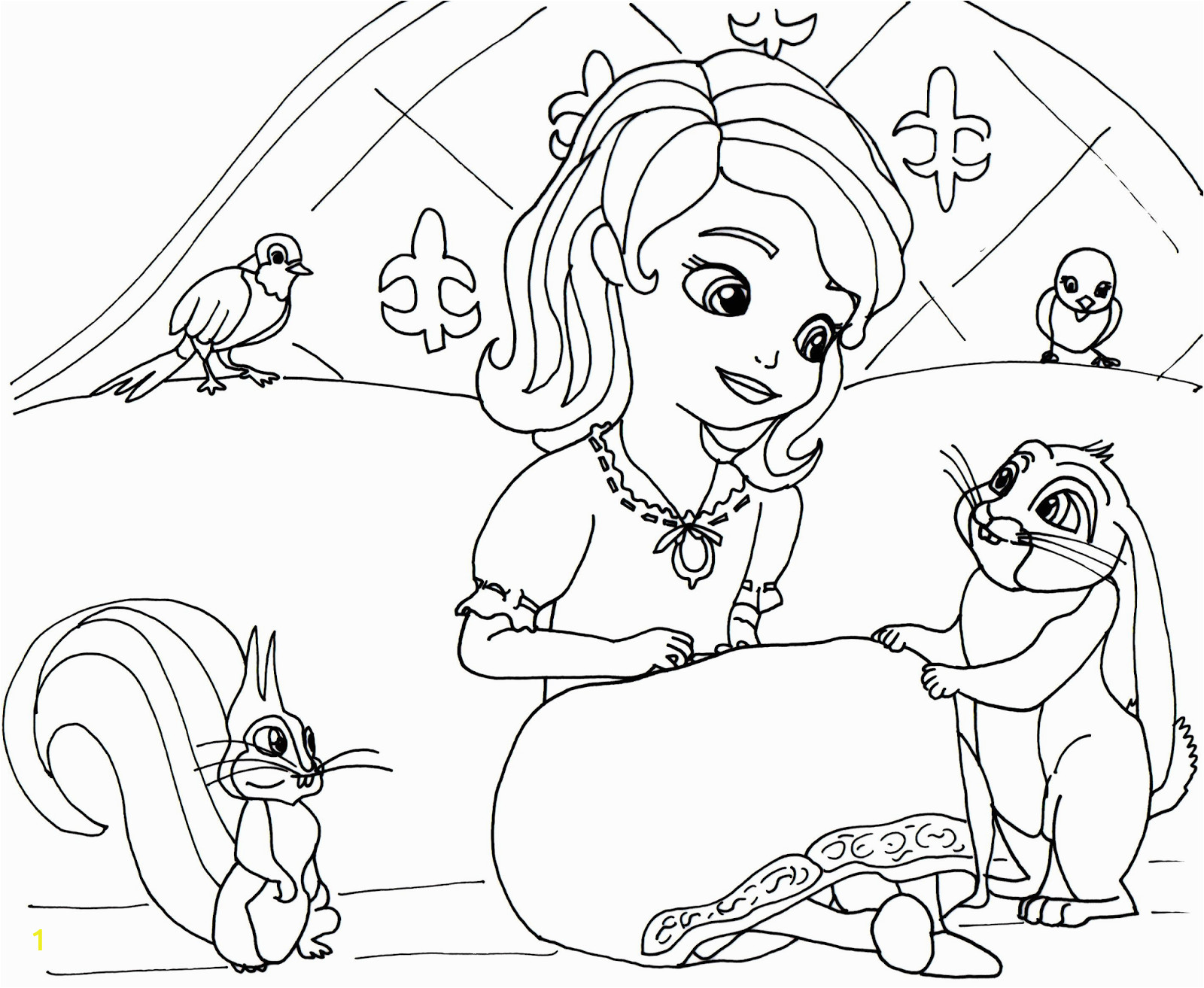 sofia the first coloring pages