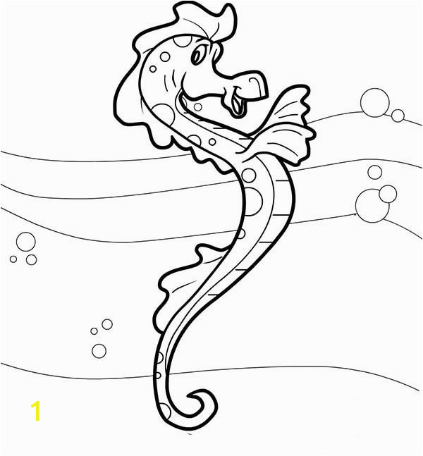 this cute seahorse singing the song of the sea coloring page