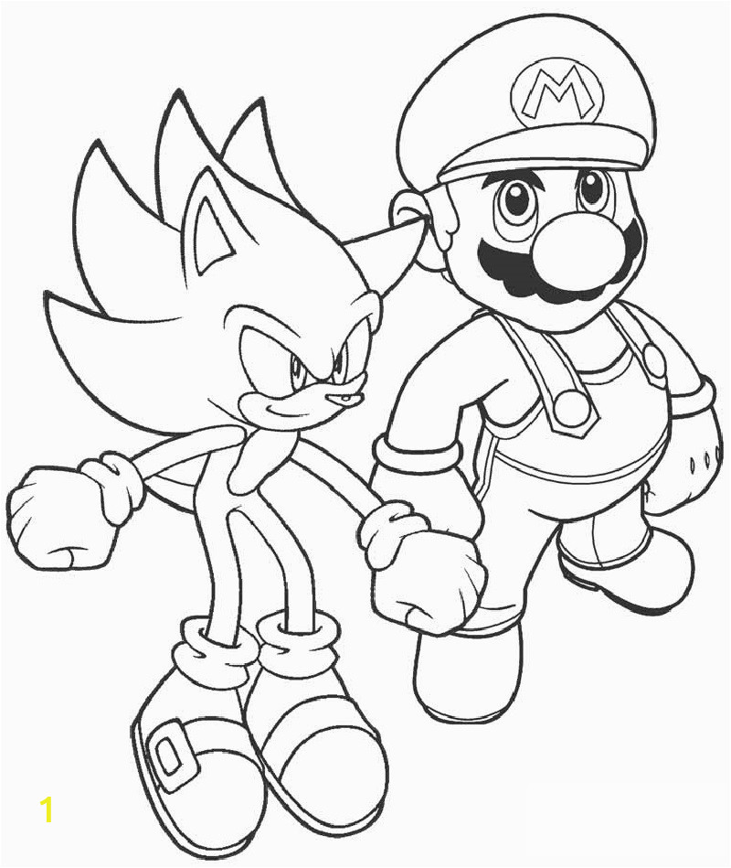 Sonic and Mario Coloring Pages to Print Mario Vs sonic Pages Coloring Pages