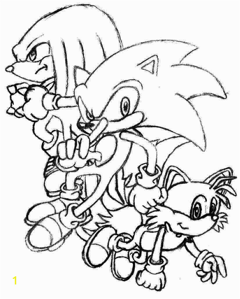 Sonic Tails and Knuckles Coloring Pages | divyajanan