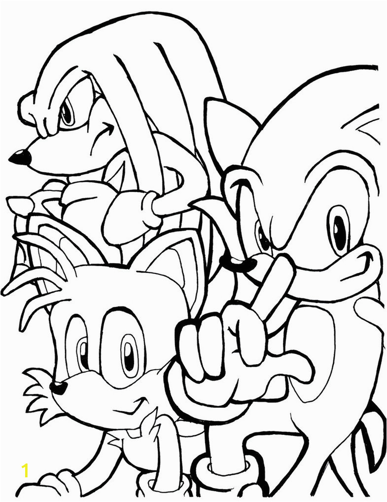 sonic tails and knuckles coloring pages sketch templates