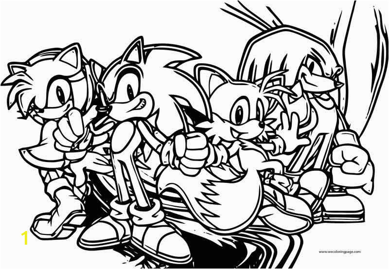 sonic the hedgehog with friends coloring page