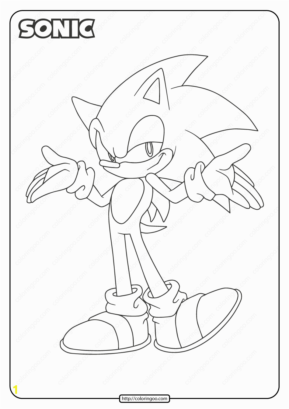 printable pdf sonic the hedgehog coloring pages