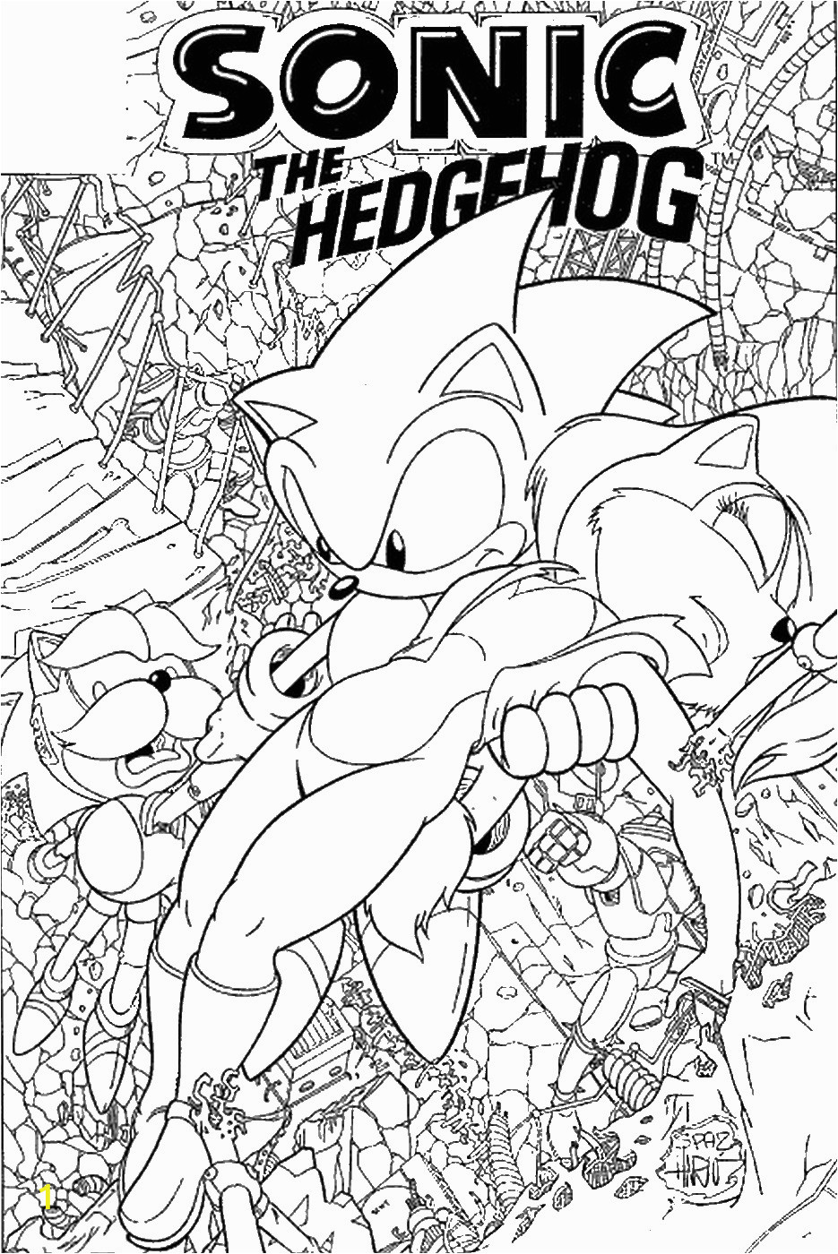 sonic the hedgehog coloring pages