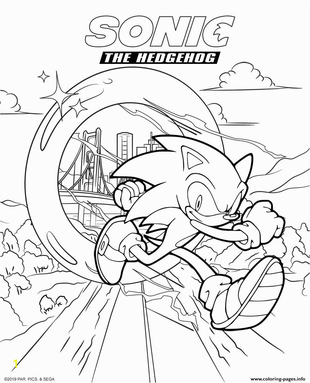 Sonic the Hedgehog Movie Coloring Pages sonic the Hedgehog Movie 2020 Coloring Pages Printable