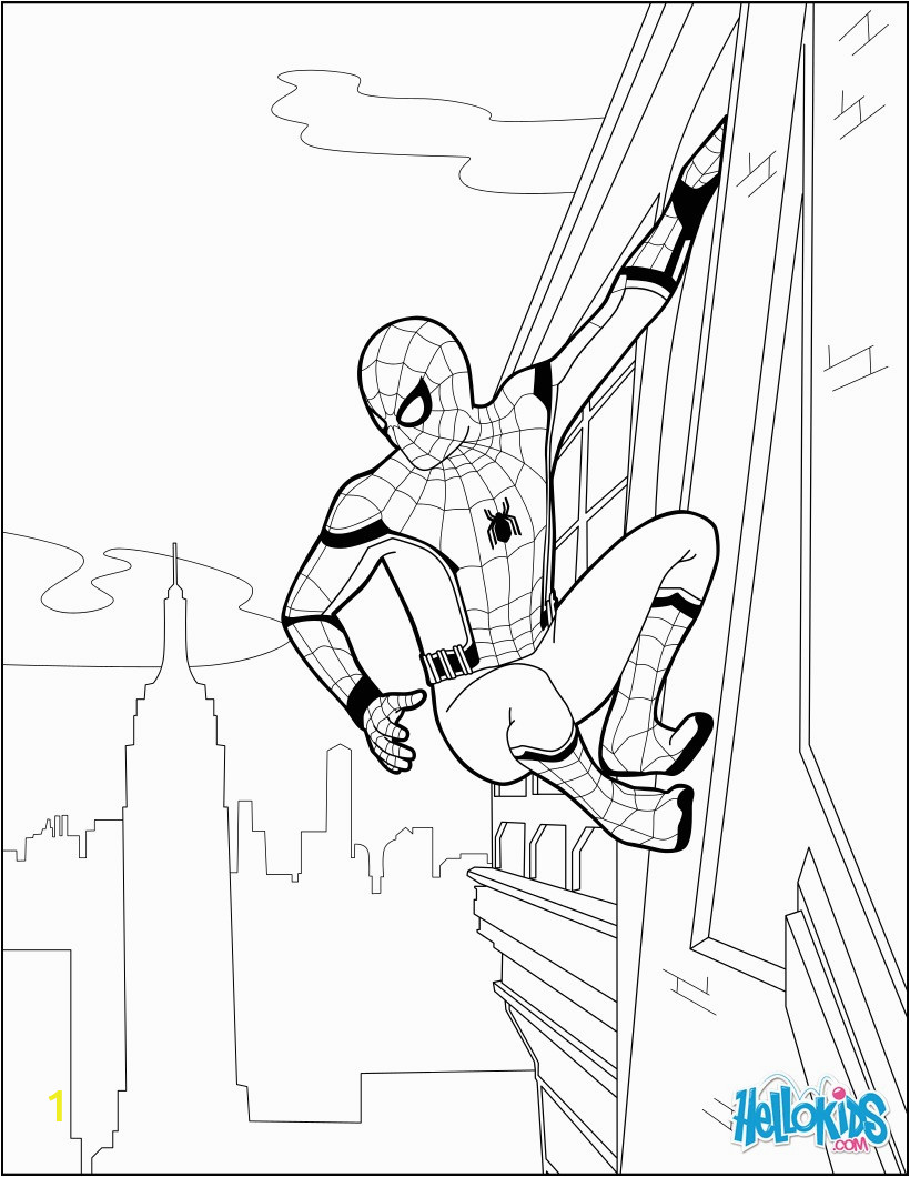 Spider Man Homecoming Coloring Pages Printable Spider Man Home Ing 2 Coloring Pages Hellokids