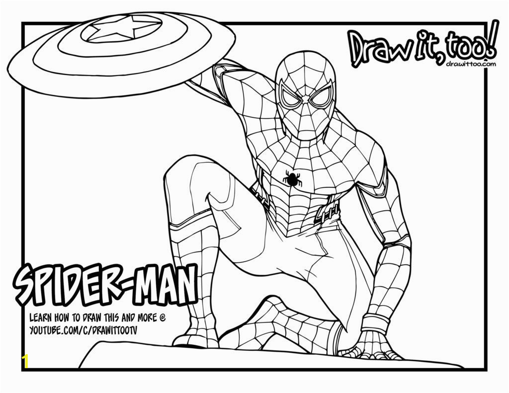 spiderman home ing drawing