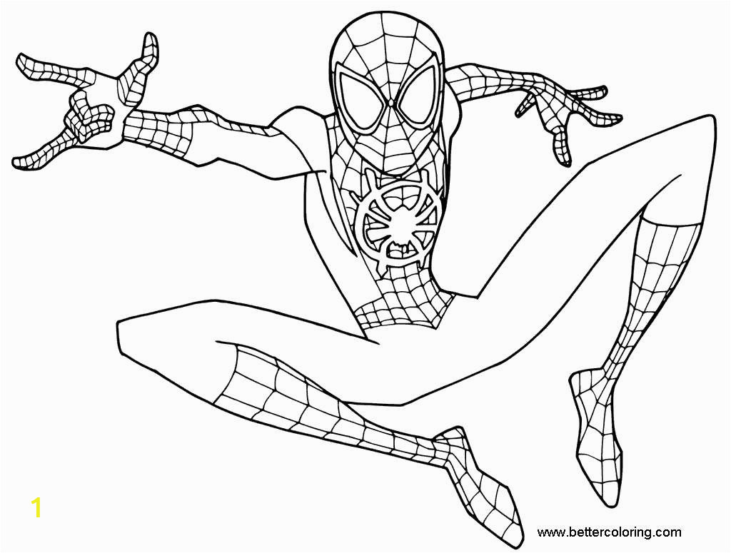 miles morales coloring pages young spider man