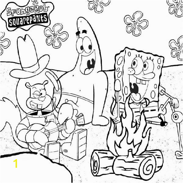 spongebob and his friends coloring pages