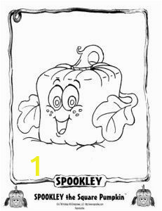 Spookly the Square Pumpkin Coloring Page Spookly the Square Pumpkin Coloring and Activity Sheets