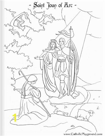 a coloring page for may 30th saint joan of arc