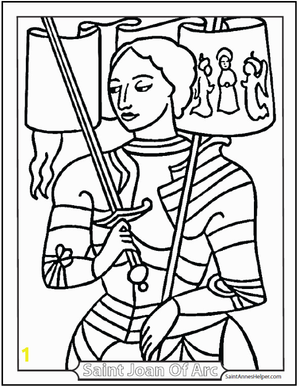 saint joan of arc coloring