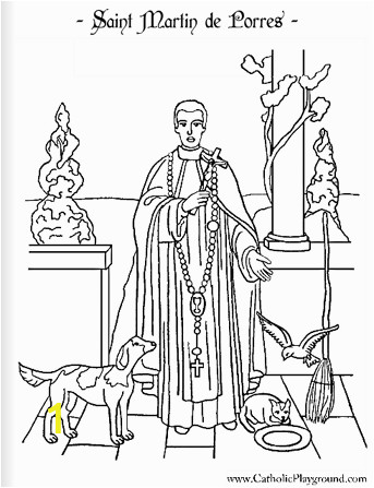 saint martin de porres coloring page november 3rd