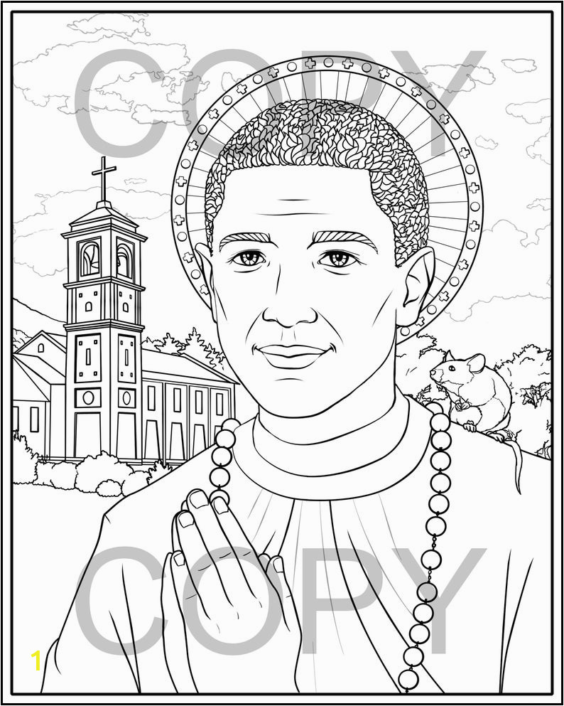 saint martin de porres coloring pages