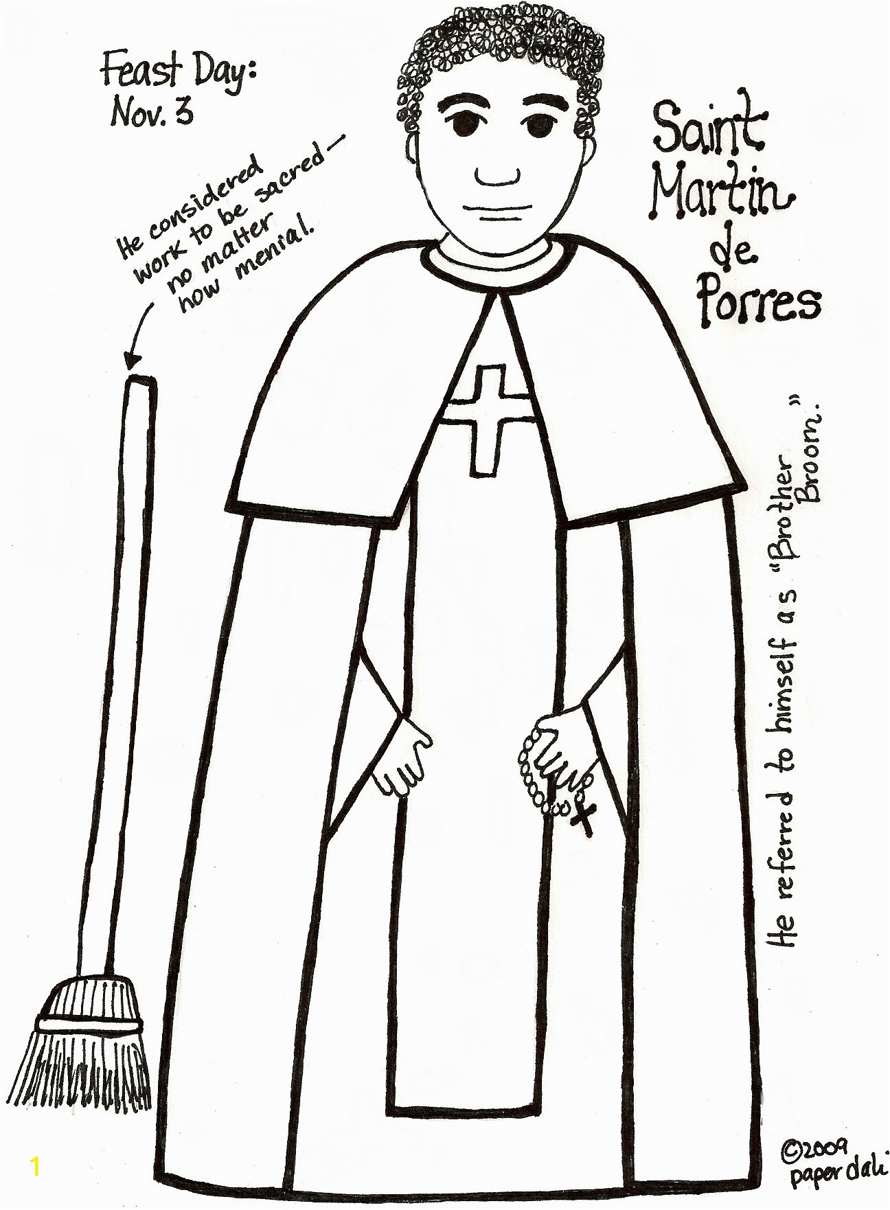 St Martin De Porres Coloring Page St Martin De Porres Coloring Sheet