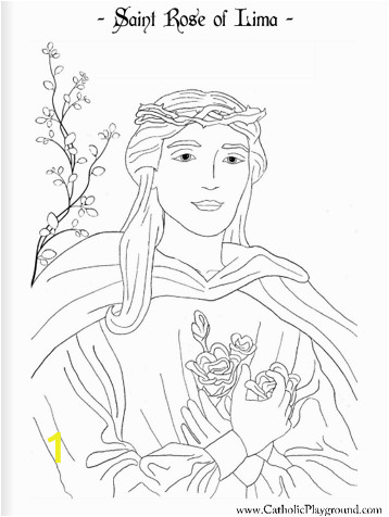 a coloring page for august 30th saint rose of lima