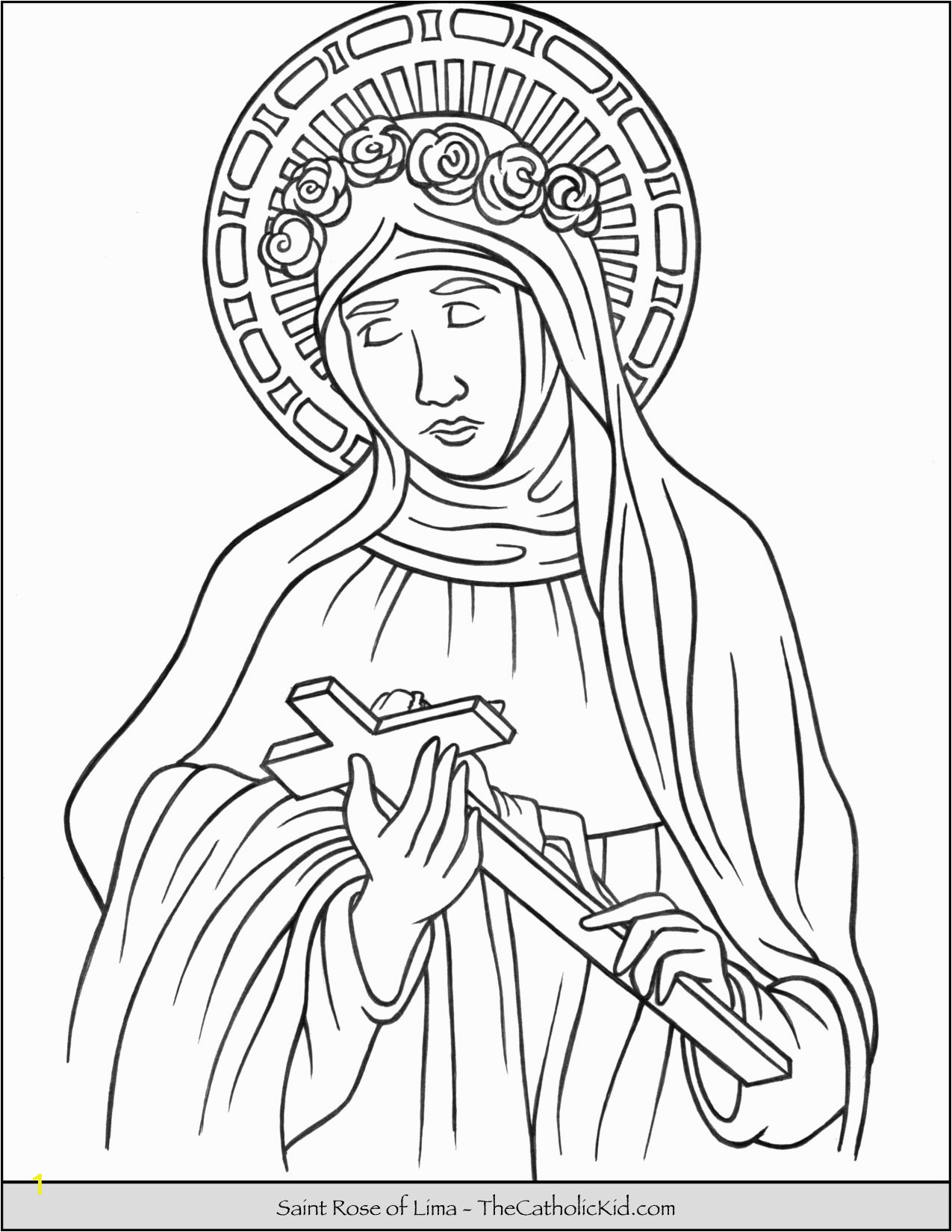 saint rose of lima coloring page